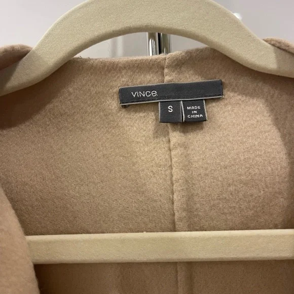 VINCE WOMEN’S WOOL JACKET WITH LEATHER SLEEVES - Picture 2 of 3